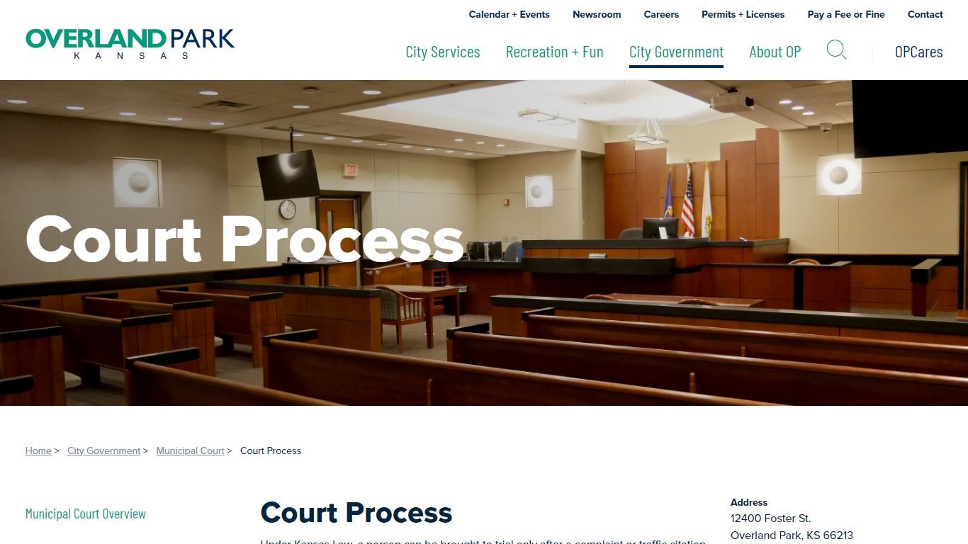 Court Process - City of Overland Park, Kansas